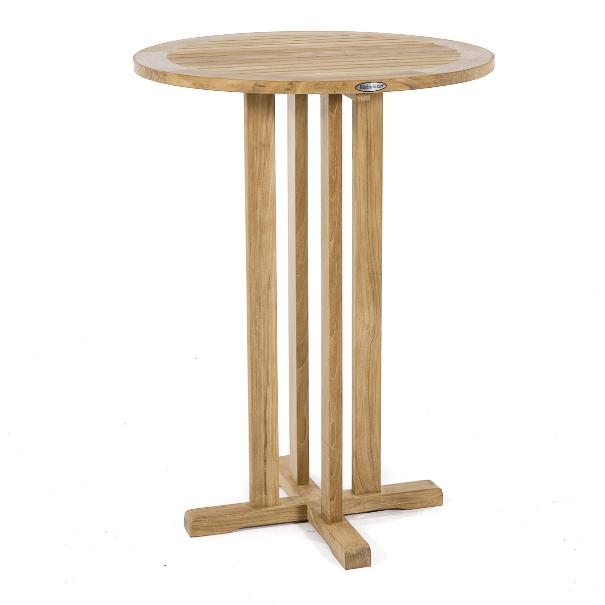 Refurbished 30" Teak Bar Table