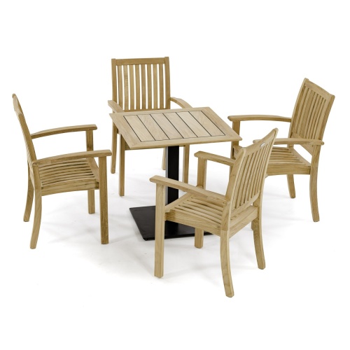 Vogue Square Teak Tabletop 30 x 30 with Sikaflex Between Slats - Picture K