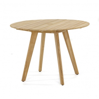 42" Surf Round Teak Table - Umbrella Ready