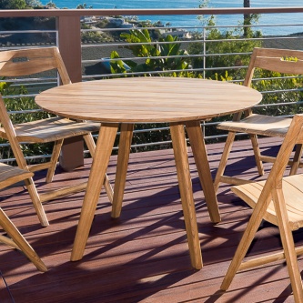 42 Inch Surf Round Teak Table