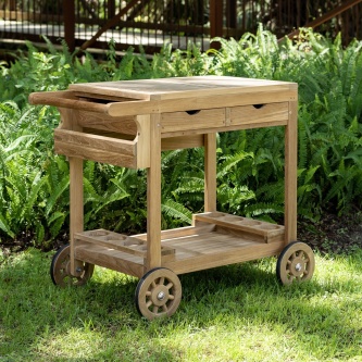Alicante Teak Trolley Cart