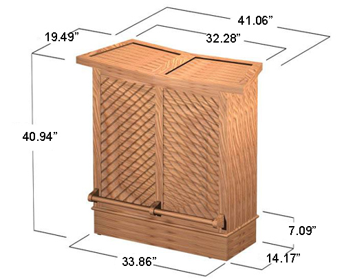 Somerset Teak Bar Foldable with Wheels - Picture M