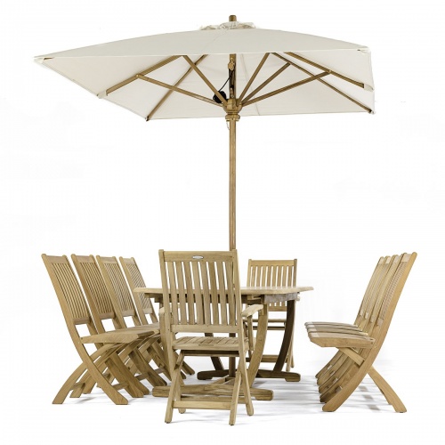 Rectangular Teak Umbrella 78 W x 118 L - Picture E
