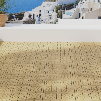 Diamond E Teak Floor Tiles (12" x 12")