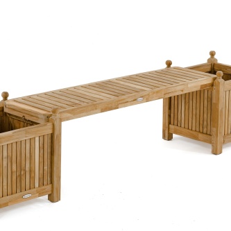 Teak Planter Bench Seat Panel