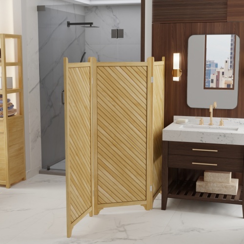 Teak Privacy Shoji Screen - Picture B