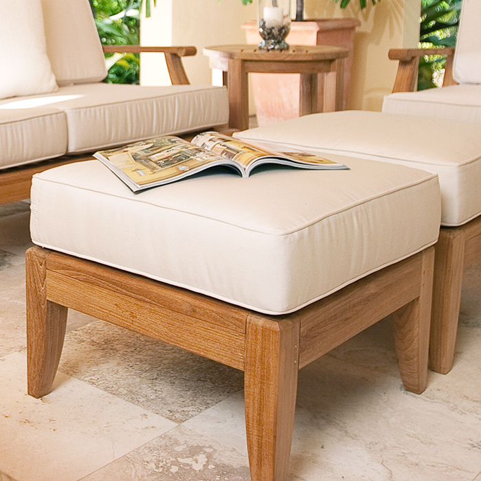 Laguna 22" Teak Ottoman