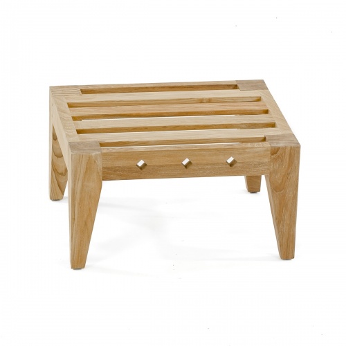 Craftsmen Teak Square Ottoman - Picture A