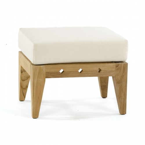Craftsmen Teak Square Ottoman - Picture C