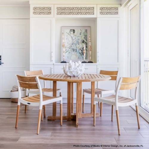 Bloom Side Chair Teak & Powder Coated Aluminum - Picture B