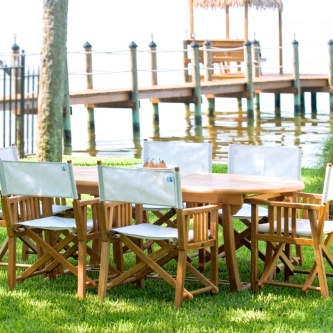 9 pc Montserrat Director Teak Dining Set