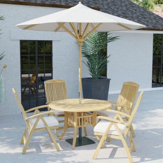 Hyatt Recliner Dining Set with Seat Cushions