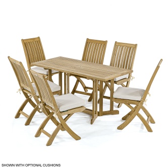 7pc Nevis Barbuda Teak Dining Set