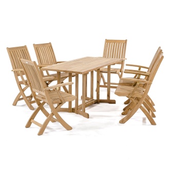 7pc Nevis Barbuda Teak Dining Set
