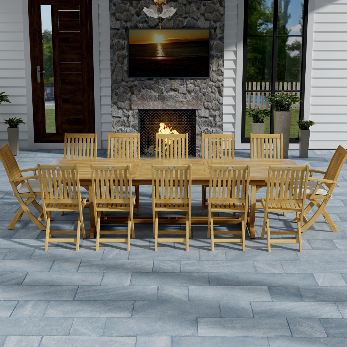 13 pc Grand Barbuda Teak Dining Set