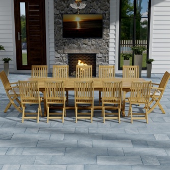 13pc Grand Barbuda Teak Dining Set