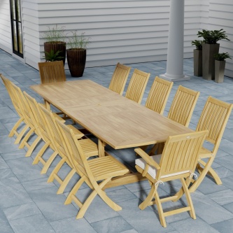 13pc Grand Barbuda Teak Dining Set