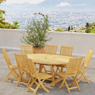 9 pc Barbuda Martinique Dining Set