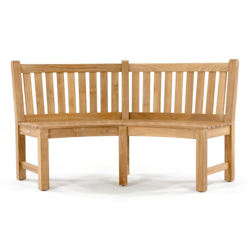 Buckingham Teak Curved Bench Dining Set - Picture K