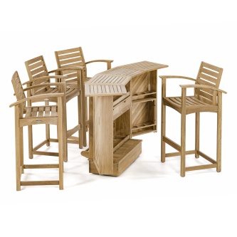 Somerset 5 pc Teak High Bar Set