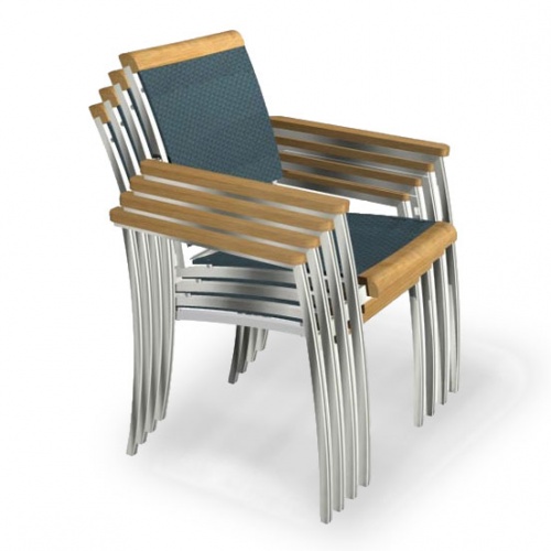 Nevis Teak & Stainless Steel Kelly Stacking Set - Picture C