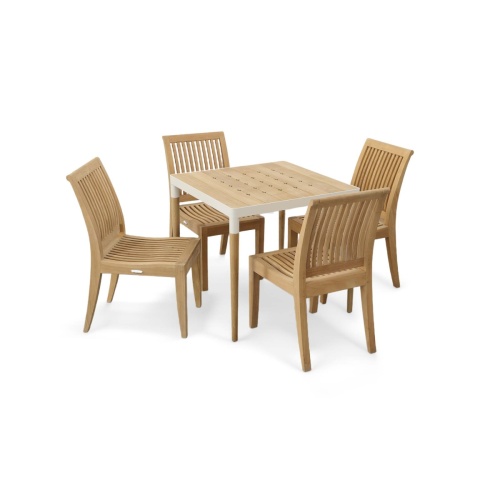 5 pc Bloom Laguna Teak Square Dining Set - Picture A
