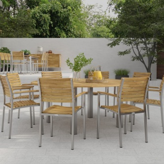 9 pc Round Vogue Dining Set