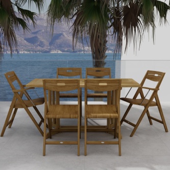 7 pc Surf Nevis Teak Dining Set