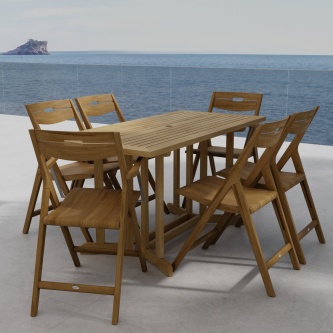 7 pc Surf Nevis Teak Dining Set