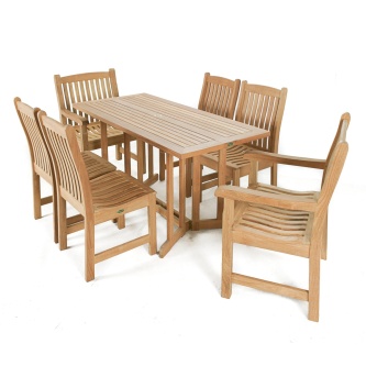 7pc Nevis Veranda Teak Dining Set
