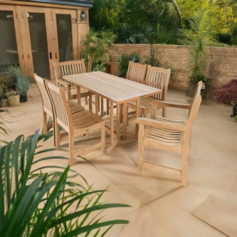 7pc Nevis Veranda Teak Dining Set