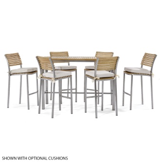 7pc Vogue Bar Pub Table and Stool Set