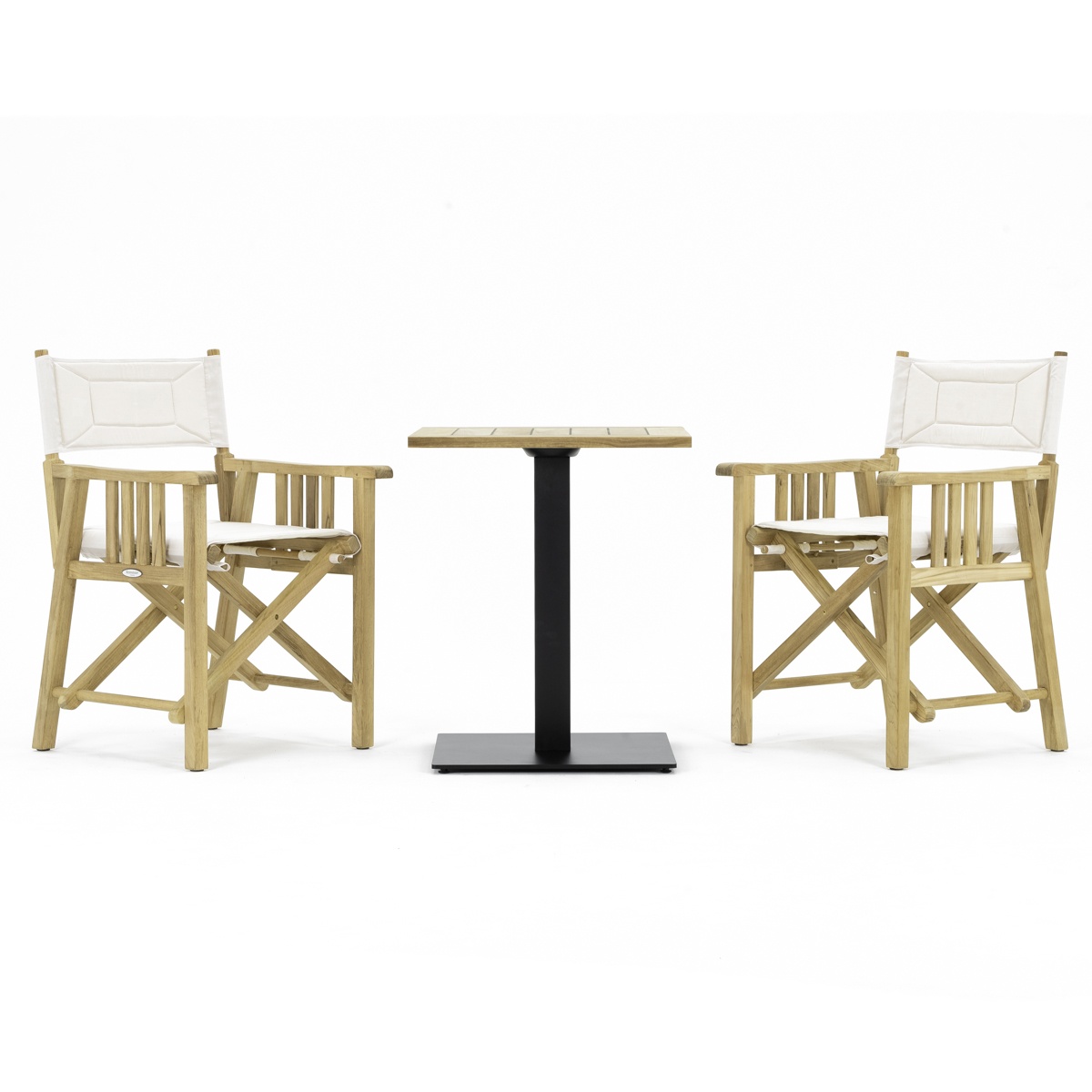 3 pc Teak Bistro Director Chair Set
