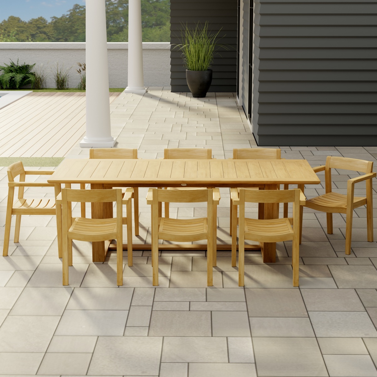 Horizon 9 pc Teak Dining Set