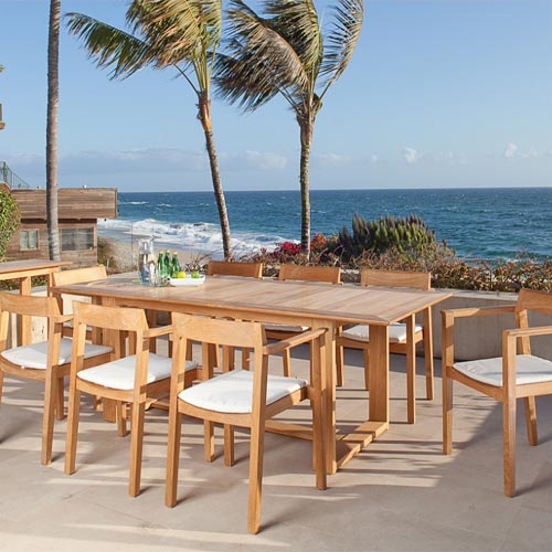 Horizon 9 pc Teak Rectangular Dining Set - Picture N