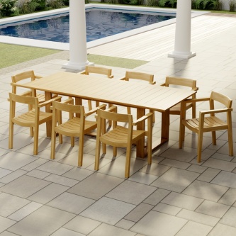 Horizon 9 pc Teak Dining Set