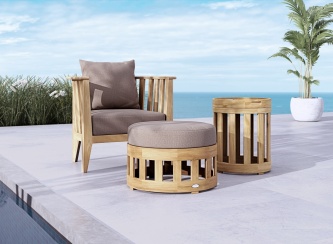3 pc Kafelonia Chair & Ottoman Set