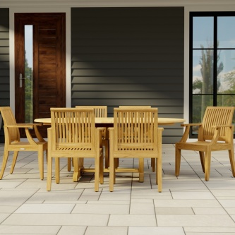 7 pc Martinique Teak Dining Set