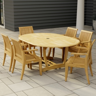 7 pc Martinique Teak Dining Set