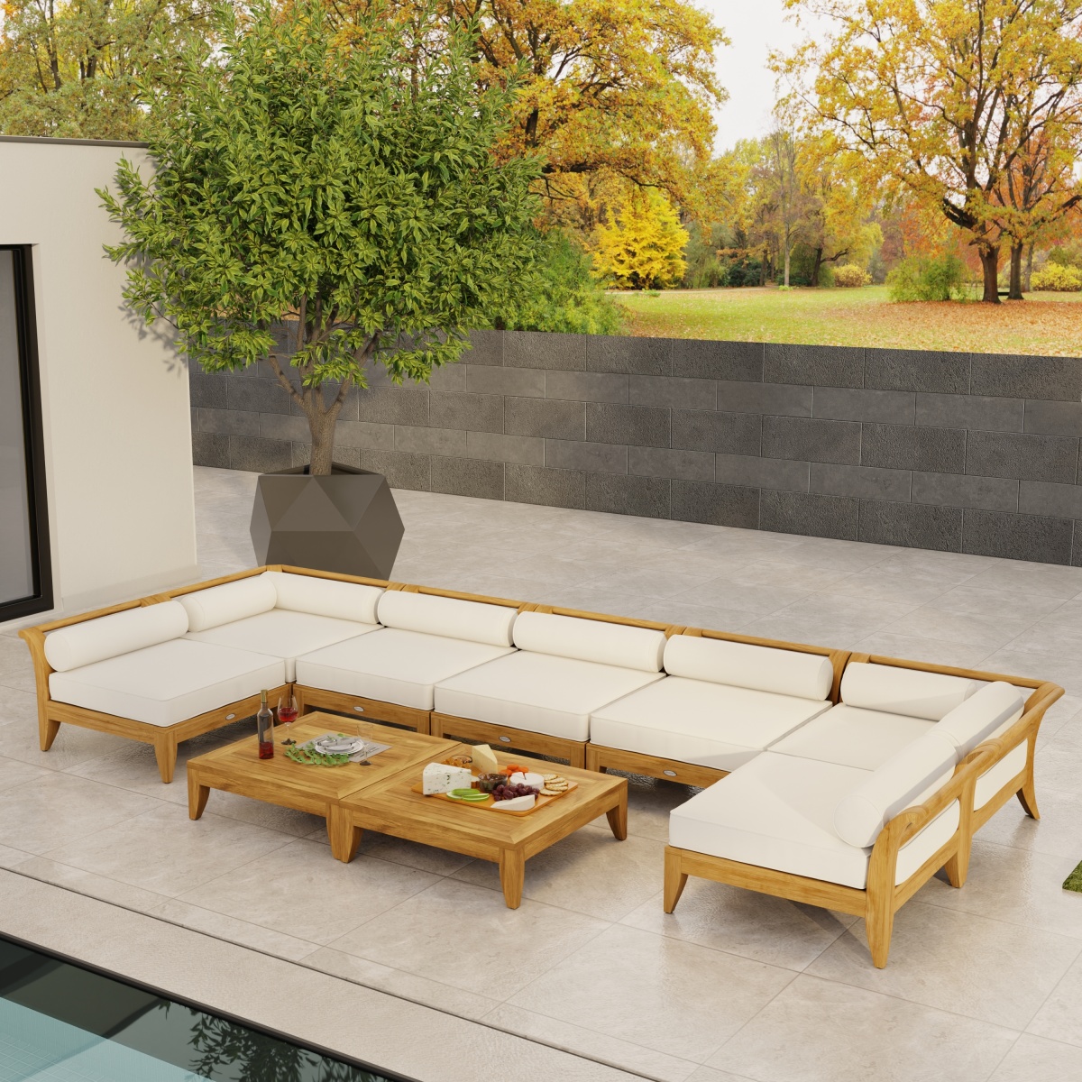 Aman Dais 9 pc Lounge Set