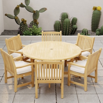 7 pc Barbuda Veranda Teak Dining Set