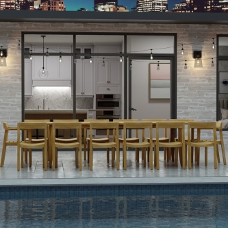 Laguna 15 pc Teak Dining Set