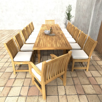 Laguna Veranda 15 pc Grand Dining Set