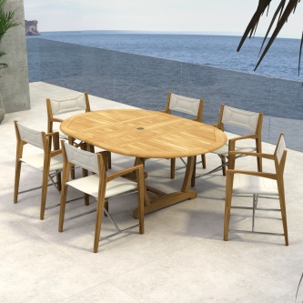 7pc Oval Odyssey Chair Dining Set