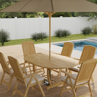 7pc Martinique Barbuda Recliner Dining Set