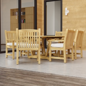 7pc Oval Veranda Chair Dining Set