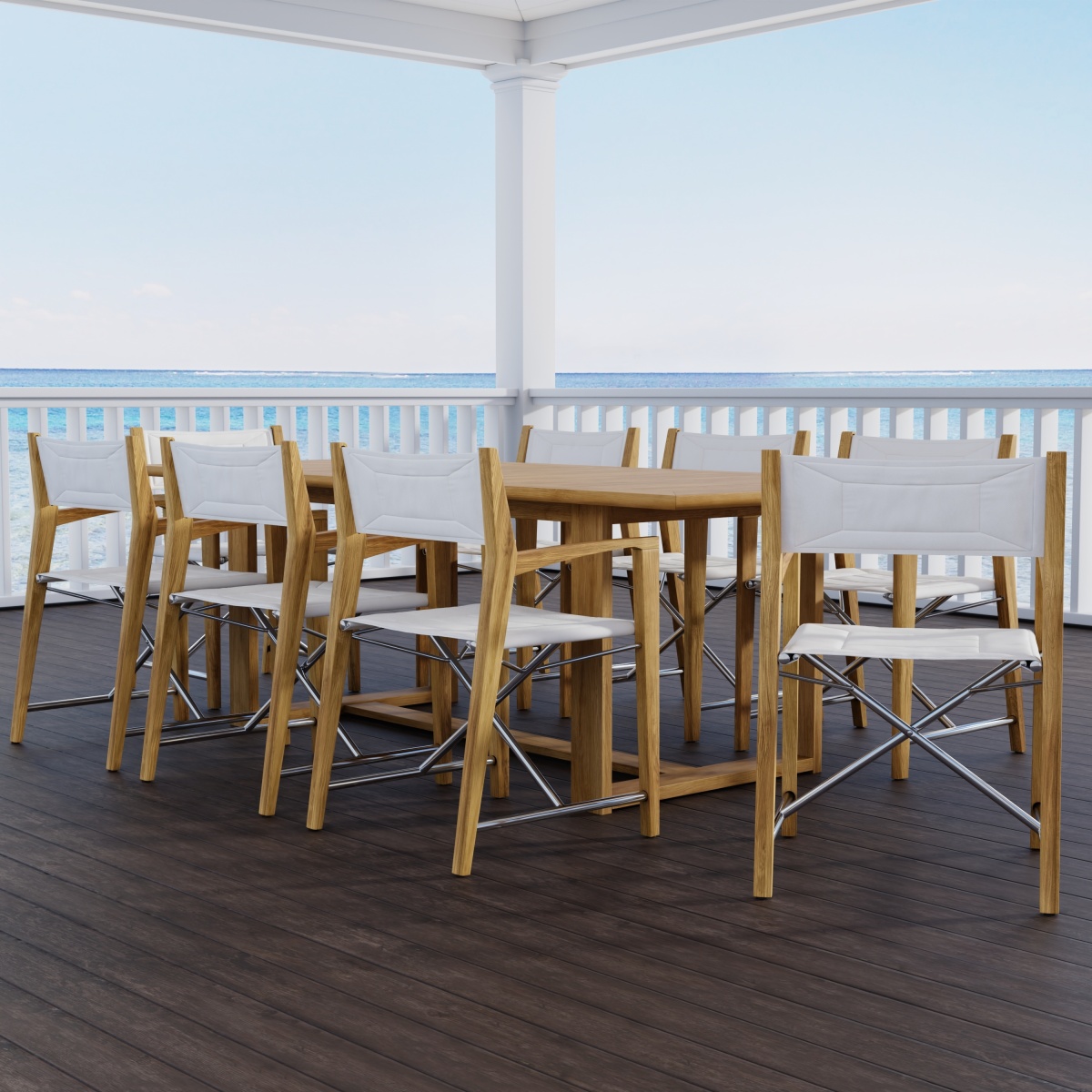 9 pc Odyssey Chair Horizon Dining Set
