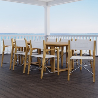9pc Odyssey Chair Horizon Dining Set