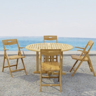 Surf Barbuda Folding Dining Set for 4