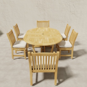 7pc Oval Veranda Dining Chair Set